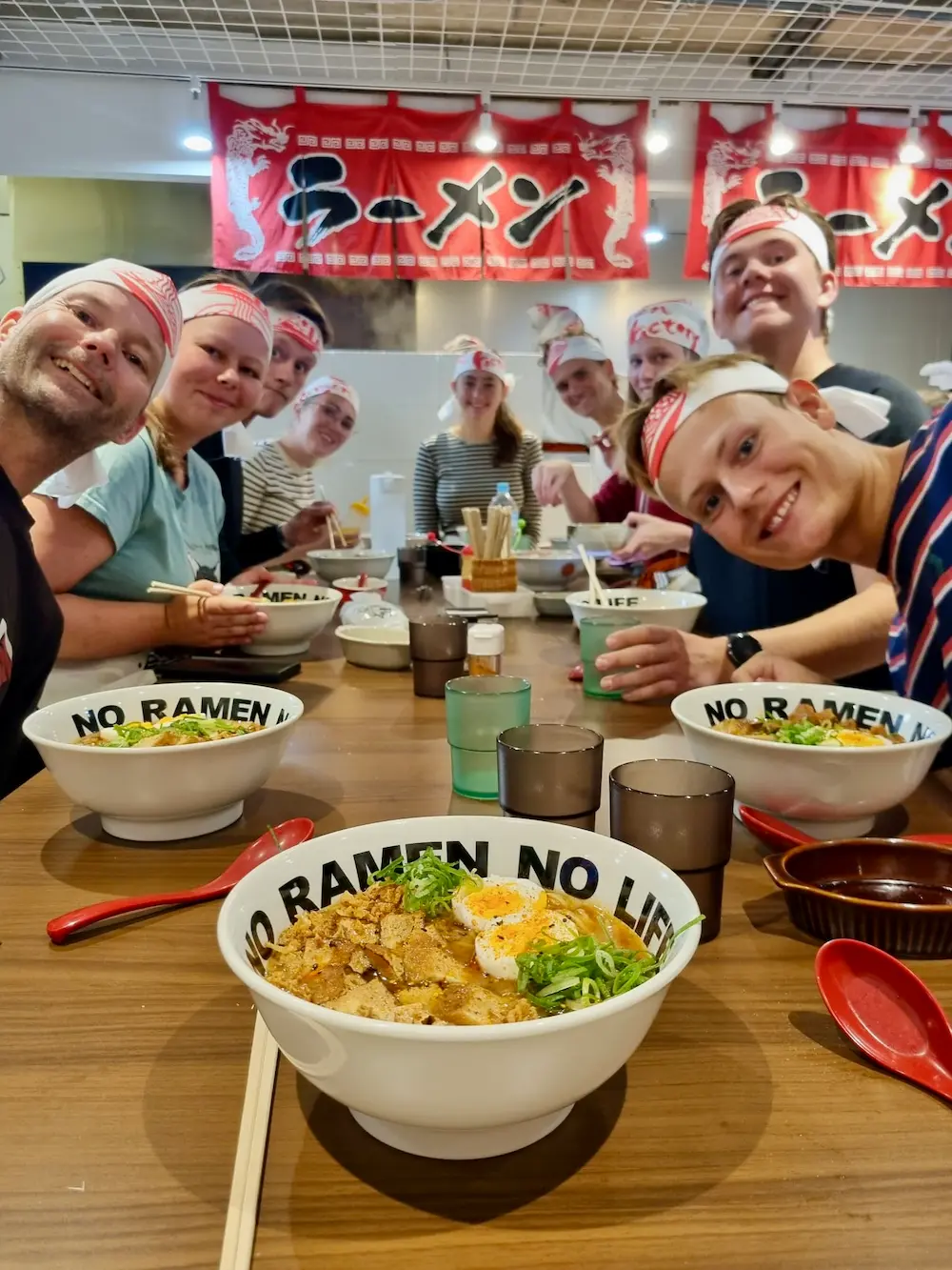 elever på Ramenkurus i Kyoto på højskole i udlandet