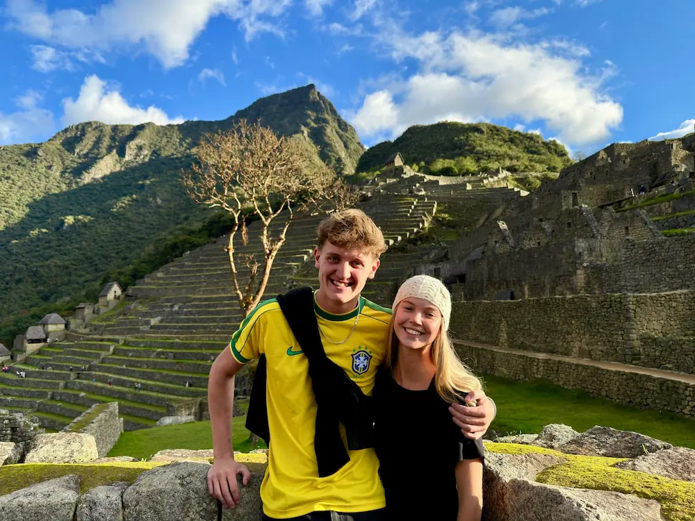 To elever stor ved Sacred valley på HØJSKOLE I UDLANDET med HØJSKOLENDK