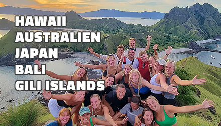 Højskole i Hawaii, Australien, Japan, Bali & Gili Islands